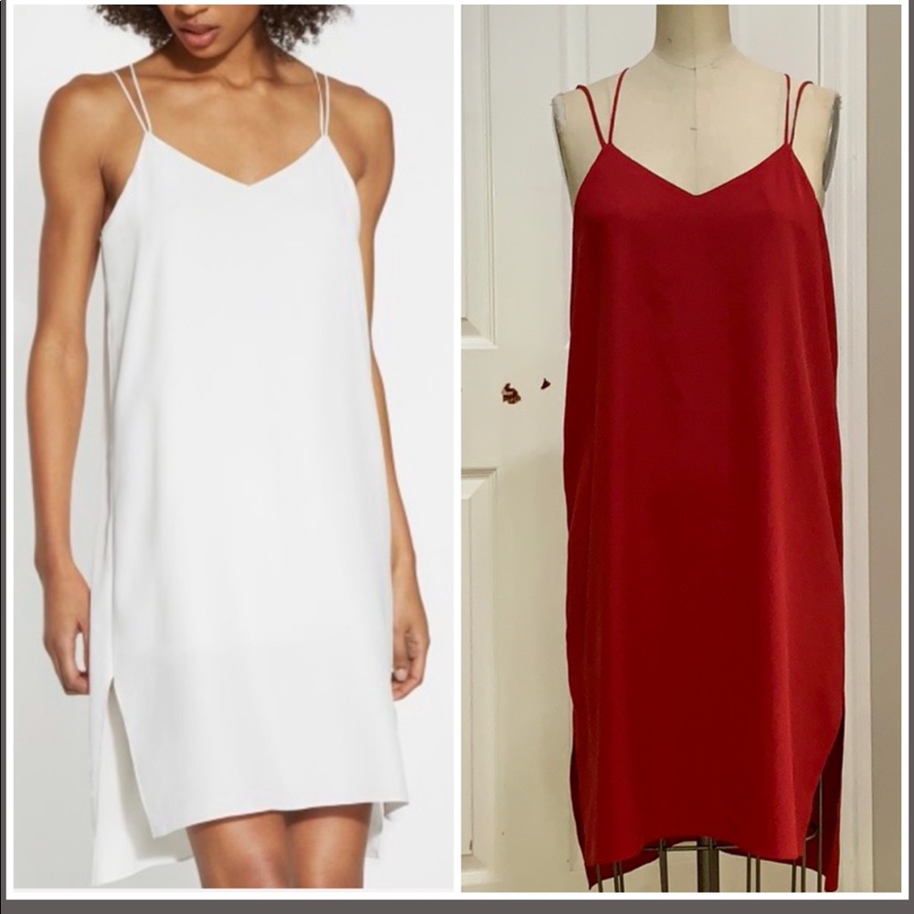 Halston heritage women’s red slip dress